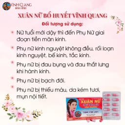 Thumbnail Xuân Nữ Bổ Huyết VĨNH QUANG - Hộp 40 viên - Điều hoà kinh nguyệt, đau bụng kinh, bế kinh, tắc kinh 3