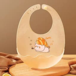 Thumbnail Yếm Máng silicone Hình Trứng KidAndMom siêu nhẹ siêu mềm mại có nấc điều chỉnh 2