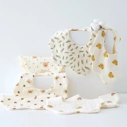 Thumbnail Yếm Tròn Hình Hoa Xô Muslin Siêu Mềm, Mịn Cho Bé Từ Sơ Sinh Đến Khi Ăn Dặm 3