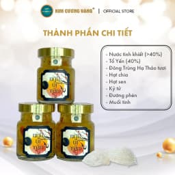 Thumbnail Yến Chưng Ngũ Vị Hạt Chia Hạt Sen Kỷ Tử Đông Trùng Hạ Thảo Kim Cương Vàng Dưỡng Da (6 Lọ/ x 70ml/Lọ) 4