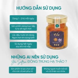 Thumbnail Yến Chưng Saffron Đông Trùng Hạ Thảo Kim Cương Vàng - Dưỡng Da, Tăng Cường Đề Kháng (6 Lọ/Hộp x 70ml/Lọ) 2