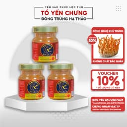 Thumbnail Yến chưng sẵn Combo 6 hũ chưng đông trùng hạ thảo,Tổ Yến Sào Khánh Hòa Phúc Lộc Thọ,Hũ 35% hàm lượng yến trên 1 hũ 70ml 3