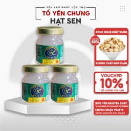 Thumbnail Yến chưng sẵn Combo 6 hũ Hạt sen ,Tổ Yến Sào Khánh Hòa Phúc Lộc Thọ,Hũ 35% hàm lượng yến trên 1 hũ 70ml 4