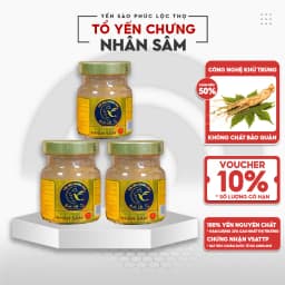 Thumbnail Yến chưng sẵn Combo 6 hũ Nhân sâm,Tổ Yến Sào Khánh Hòa Phúc Lộc Thọ,Hũ 35% hàm lượng yến trên 1 hũ 70ml 4