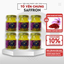 Thumbnail Yến chưng sẵn Saffron, tổ Yến Sào Khánh Hòa Phúc Lộc Thọ,Hũ yến chưng sẵn 35% hàm lượng yến trên 1 hũ 70ml 2