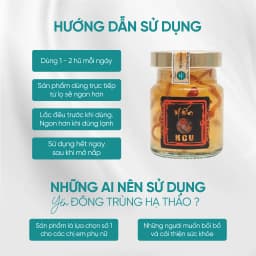 Thumbnail Yến Đông Trùng Hạ Thảo Kim Cương Vàng - Dưỡng Da, Ngăn Ngừa Lão Hóa, Hỗ Trợ Điều Hòa Huyết Áp (6 Lọ/Hộp x 70ml/Lọ) 4
