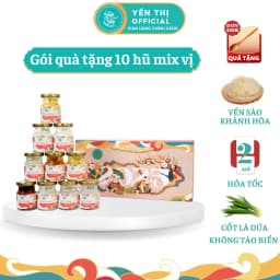 Thumbnail Yến Thị - Gói quà tặng cao cấp 10 hũ mix đủ vị - Yến sào Khánh Hòa chưng sẵn - 30% yến thô/ hũ 70ml 1