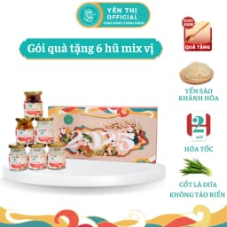 Thumbnail Yến Thị - Gói quà tặng cao cấp 6 hũ mix đủ vị - Yến sào Khánh Hòa chưng sẵn - 30% yến thô/ hũ 70ml 1