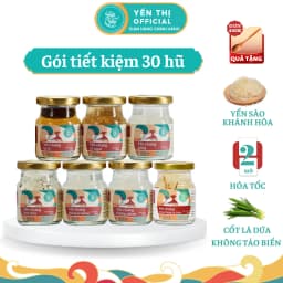 Thumbnail Yến Thị-Gói tiết kiệm 30 hũ,không hộp quà,Yến sào Khánh Hòa chưng sẵn,30% yến/hũ 70ml 1
