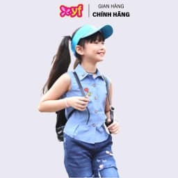 Thumbnail YF Áo Sơ Mi Không Tay Xếp Ly Thêu Trai Tim Thiết Kế Vạt Sau Dài Dễ Thương Cho Bé Gái 9AX514 2