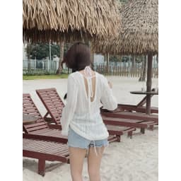 Thumbnail YU CHERRY | Đầm thiết kế khoác ngoài thích hợp mặc đi biển, mặc được 2 kiểu, mix bikini Weaving Wave Dress YD183 4