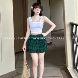 Thumbnail YU CHERRY | Áo croptop nữ, Áo ba lỗ nữ cổ vuông hai dây KHÔNG XÙ LÔNG Widen Tank Top YA470 1