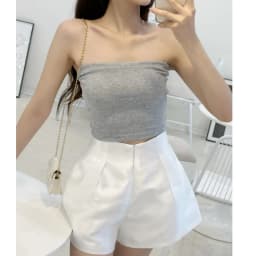 Thumbnail YU CHERRY | Áo ống / quây có mút ngực đệm trong, dáng croptop không xù lông YU's Strapless YA438 1