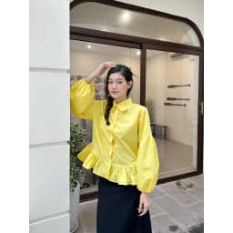 Thumbnail YU CHERRY | Áo sơmi tay dài phồng bo chun ở cổ tay Puff Sleeve Blouse YA457 2