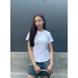 Thumbnail YU CHERRY | Áo thun Baby Tee TRƠN nữ cotton 4 chiều tay ngắn Slimfit Plain Babytee YP029 4