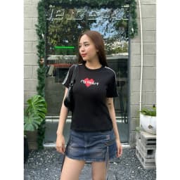 Thumbnail YU CHERRY | Áo thun Baby Tee nữ cotton 4 chiều tay ngắn My Heart Babytee YP021 1