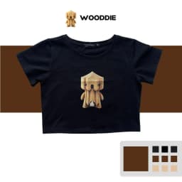 Thumbnail YU CHERRY | Áo thun nữ croptop cotton 4 chiều tay ngắn Earth Elemental Print Tee YP005 2