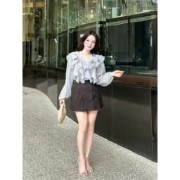 Thumbnail YUCHERRY | Áo kiểu voan tầng LUNA FLARE TOP YA516 2