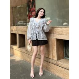 Thumbnail YUCHERRY | Áo kiểu voan tầng LUNA FLARE TOP YA516 4