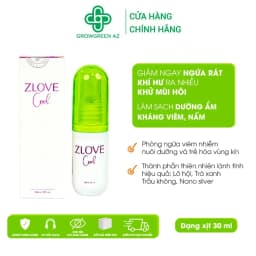 Thumbnail ZLVC-Dung Dịch Vệ Sinh Phụ Nữ Zlove Cool Giảm Ngứa Rát, Viêm Nhiễm Phụ Khoa Dạng Xịt - GrowGreenAZ 1