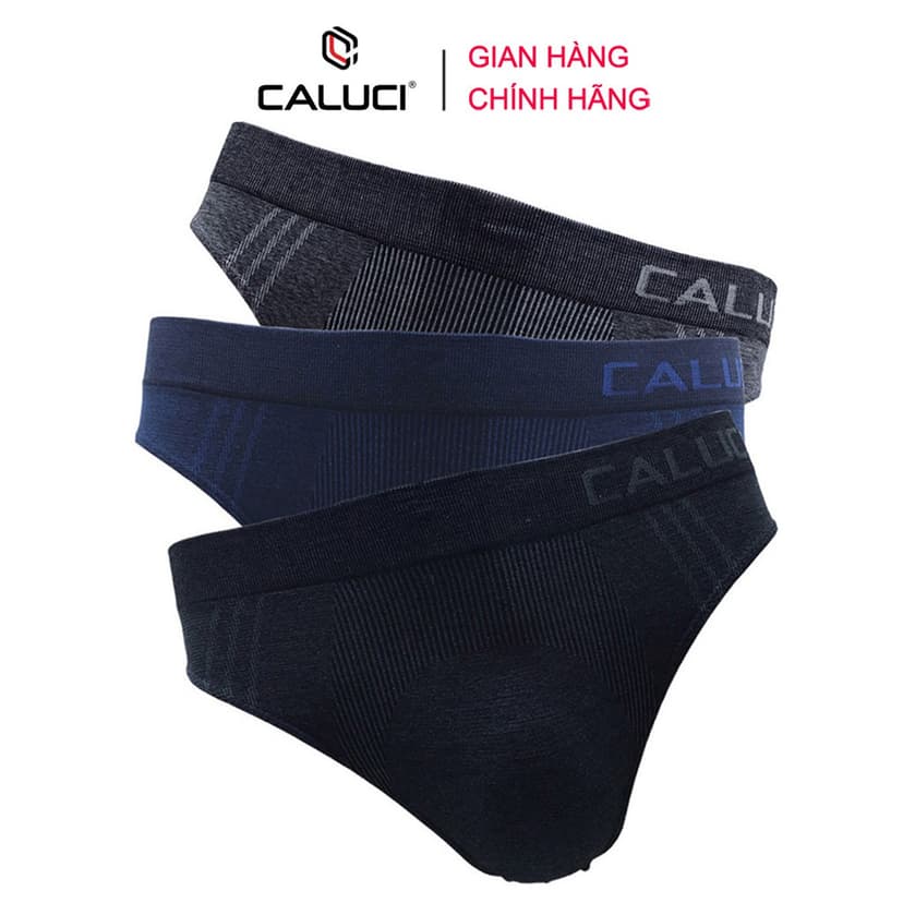 Ảnh Combo 3 quần sịp nam tam giác CALUCI CA08, co dãn 4 chiều, vải sợi tre kháng khuẩn 4