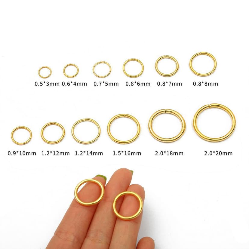 Ảnh BEADIA Bộ 200-500 khoen nối trang sức 3-8mm thiết kế tiện dụng chất lượng cao 4