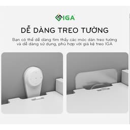 Thumbnail Kệ wifi treo tường 2 tầng IGA không cần khoan để đầu thu kỹ thuật số, remote điện thoại - IG407 / IG411 1