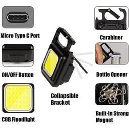 Thumbnail Đèn Pin Móc Khóa Mini Siêu Sáng Chống Nước Amalife - Tích Hợp Nam Châm, Nẫy Mở Bia 3