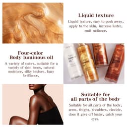 Thumbnail Dầu dưỡng thể LIYALAN ánh nhũ chiết xuất hữu cơ trang điểm sáng bóng 80g 3