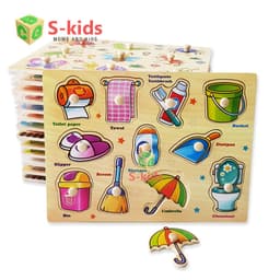 Thumbnail Đồ Chơi Ghép Hình S-Kids, Combo 3 Bảng Núm Gỗ. 4