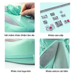 Thumbnail Phao bơi ngực Mambobaby cho bé sơ sinh 3 tháng 1 2 tuổi có mái che, không bơm hơi, chống lật, ruột đặc chính hãng 3