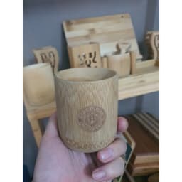 Thumbnail Cốc Tre có logo khắc lỗi, Cốc uống Trà, Coffee, Decor trang trí bàn làm việc 2