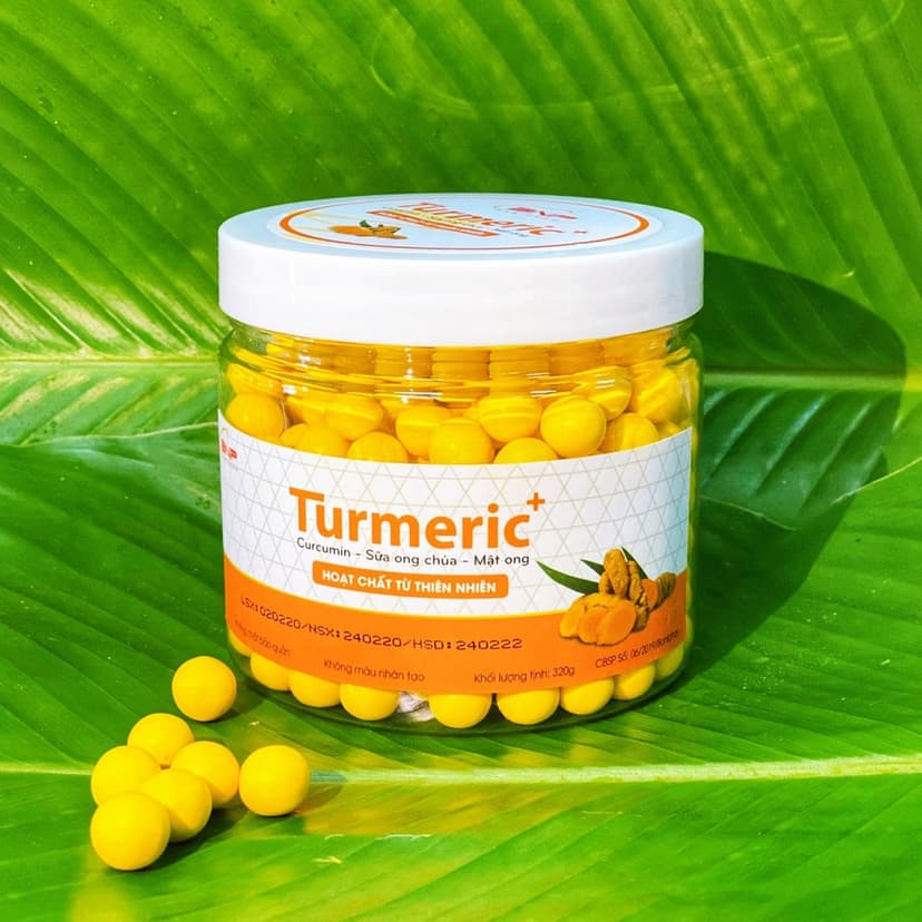 Ảnh Viên Kẹo Tinh Bột Nghệ Turmeric BANIFAR Kết Hợp Sữa Ong Chúa Tăng Sức Đề Kháng Hộp 320g 4