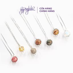 Thumbnail Dây Chuyền Khung Bạc Nhiều Màu Đá Thiên Nhiên Mang Năng Lượng SP002711 Gypsy.lala 1