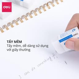 Thumbnail Gôm Tẩy Deli - Trắng - Phù hợp thi trắc nghiệm - 1 chiếc / 2 chiếc - EH03010/EH00110 4