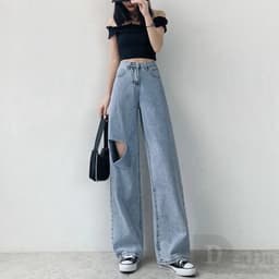 Thumbnail Quần Jeans Nữ Lưng Cao Ống Loe 3 Màu Size S-5Xl 3