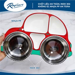 Thumbnail Khay ăn dặm cho bé bằng Inox cao cấp Royalcare phù hợp ăn BLW, ăn dặm kiểu Nhật và truyền thống 3