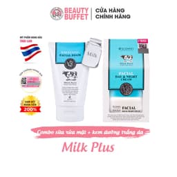 Thumbnail Combo Sữa rửa mặt 100ml + Kem dưỡng trắng và trẻ hóa da ngày và đêm Scentio Milk Plus Beauty Buffet 50ml 1