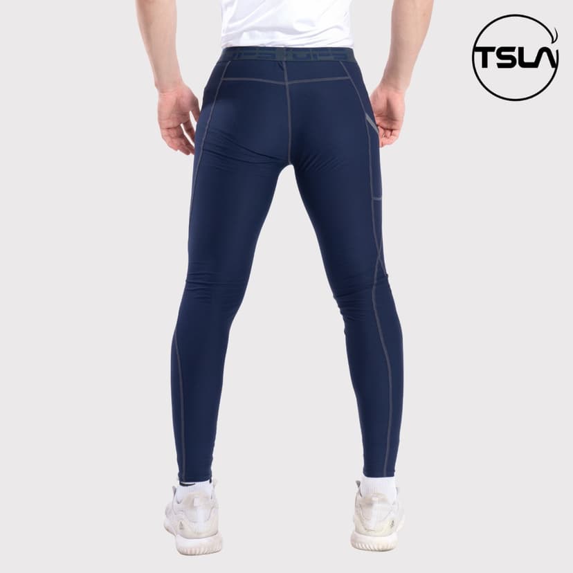 Ảnh Quần legging nam giữ nhiệt nhẹ thoáng khí co giãn ôm body bó cơ chạy bộ fitness work out DEL1005 4