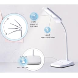 Thumbnail Đèn học chống cận đèn bàn LED cảm ứng đèn đọc sách Rạng Đông RD-RL-36 6W 4 nhiệt độ màu, 3 mức ánh sáng 3