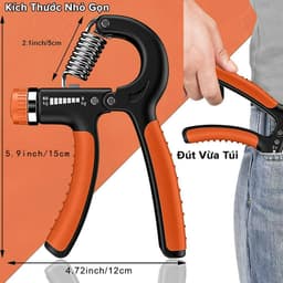 Thumbnail Kìm Bóp Tay Tập Lực Cơ Cổ Tay Chữ R Dụng Cụ Tập Gym Tại Nhà Điều Chỉnh Lực Từ 5 - 60kg Có Loại Đếm Số Hãng Amalife 4