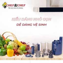 Thumbnail Máy Ép Chậm Mini Cao Cấp CHEF&CHEF CH-210A – Ép Kiệt Bã, Giữ Trọn Dinh Dưỡng 4