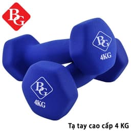 Thumbnail BG-Cặp tạ tay cao cấp lõi Thép đặc bọc caosu nhám 4KG Xanh Lam Thái Lan 1