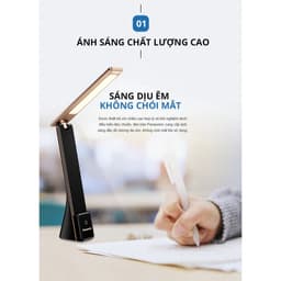 Thumbnail Đèn Bàn Pin sạc PANASONIC 5W Nhỏ gọn, gập để bật tắt, chạm cảm ứng, không ánh sáng xanh bảo vệ mắt 4