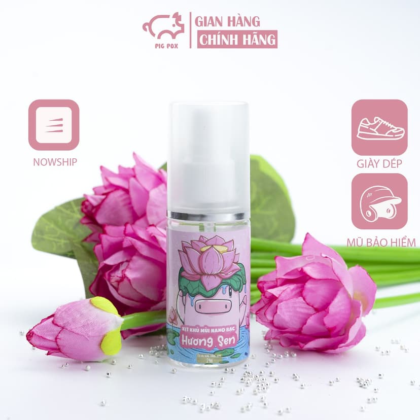 Ảnh Xịt khử mùi giày, mũ bảo hiểm PIGPOX công thức nano bạc mùi bạc hà 50ml 3