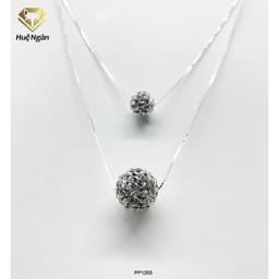 Thumbnail Dây chuyền bạc Ý 925 Huệ Ngân - Bồ công anh 2 tâng xinh xắn PP1205 1