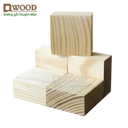 Thumbnail Miếng gỗ thông Dwood vuông 5cm trang trí, kê chân tủ kệ 1