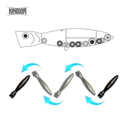 Thumbnail Kingdom Mồi Câu Cá Nổi Popper 80mm / 9.5g 100mm / 16g 130mm / 36g Bass Mồi Chuột Lớn Có Lỗ Trên Đầu Mồi Câu Cá Topwater Model 5285 3