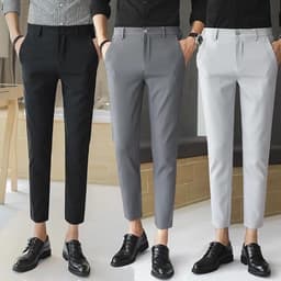 Thumbnail Quần tây âu nam Gấu 194 vải coton co dãn, mềm mịn - form regular sang chảnh - DÀI 1