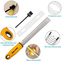 Thumbnail Dụng cụ nạo Walfos bằng thép không gỉ với tay cầm chống trượt phù hợp cho phô mai/gia vị/chanh 2